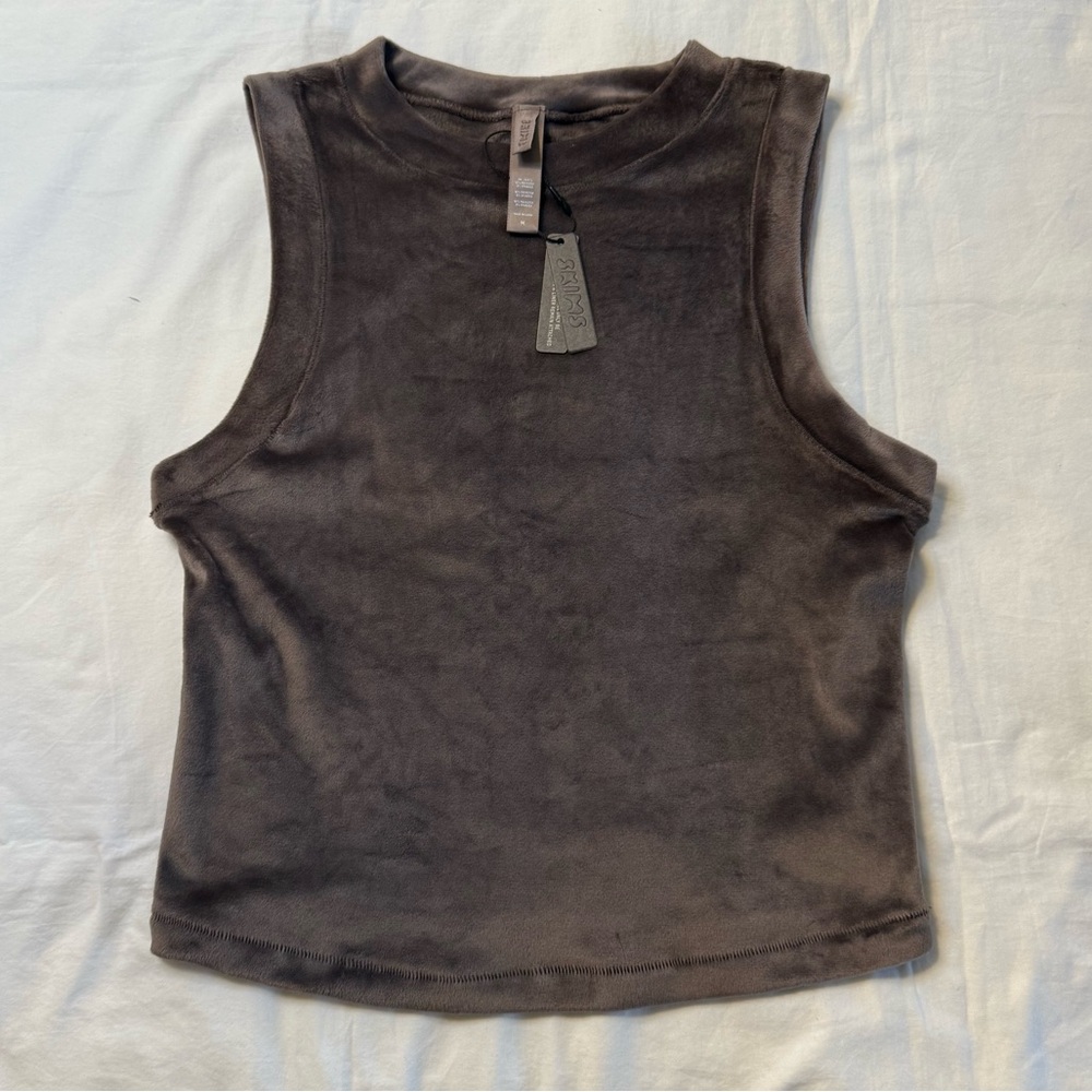 Skims Velour crop Top NWT